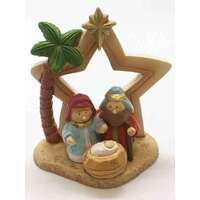 Nativity Holy Family Star Mini - 70 x 65mm