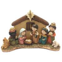 Resin Kiddie Nativity Set - Resin 140 x 210mm