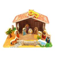 Nativity Children Set (Build Your Own Nativity)  - 20 Wooden Pieces Suitable 3+