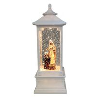 Water Lantern Holy Family White - Light Up - 290 x 100mm