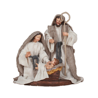 Fabric Holy Family Nativity Scene - 195 x 160 x 115mm