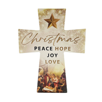 Ceramic Cross - Christmas Peace Hope Joy Love