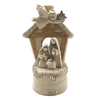 Nativity Scence Holy Family w/LED Light - 67 x 45 x 100mm