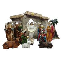 Nativity Set and Stable Resin 11 pces - 300mm