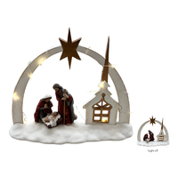 Nativity Scene W/Stable & Light