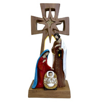 Holy Family Scene w/LED Lighting