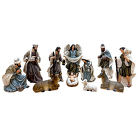 Nativity Set Resin/Cloth - 11 pcs - 200mm