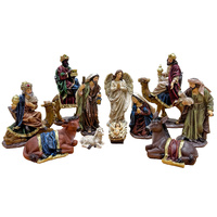 Nativity Set Resin/Cloth - 11 pcs - 200mm