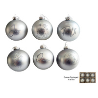 Christmas Silver Ornament Baubles