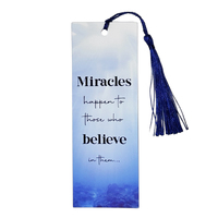Bookmark Laminated w/Tassel - Miracles