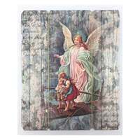 Plaque Vintage Saint - Guardian Angel-(190x235mm)