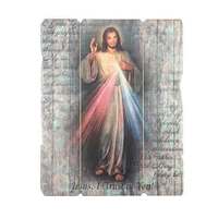 Plaque Vintage Saint -Divine Mercy-(190x235mm)