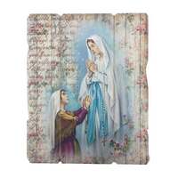 Plaque Vintage Saint - Our Lady of Lourdes-(190x235mm)