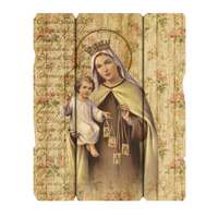 Plaque Vintage Saint - OL Mt Carmel-(190x235mm)