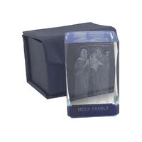 Laser Crystal Block - Holy Family