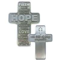 Pocket Cross - Faith Hope Love