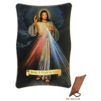 Plastic Plaque- Divine Mercy (110x70mm)