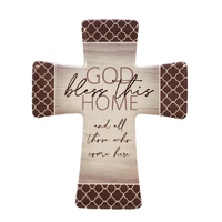 Porcelain Cross - God Bless This Home