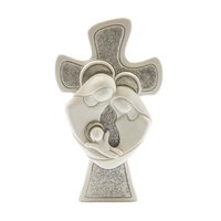 Ceramic Cross Holy Family - 95mm