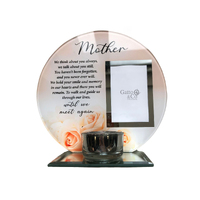 Glass Photo Frame with Tea Light Holder - Mother