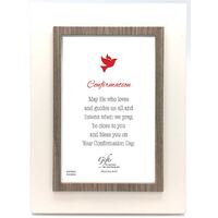 Confirmation Wood Frame - White