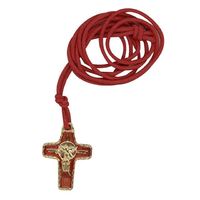 Confirmation Cross Medal Red with Cord