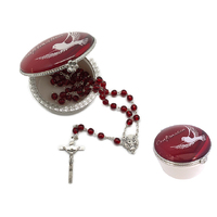 Confirmation Rosary w/Porcelain Box