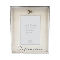 Silver Photo Frame w/Motiff - Confirmation