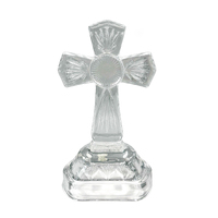 Glass Cut Standing Cross - 175mm