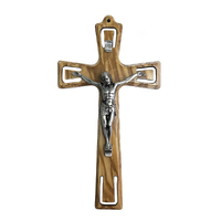 Crucifix Wooden Wall Olive - 250 x 100mm