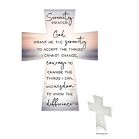 Ceramic Cross - Serenity Prayer