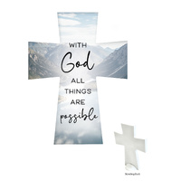 Ceramic Cross - With God All Things Possible