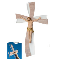 Crucifix Shaped w/Resin Corpus