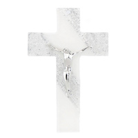Murano Glass Crucifix w/Sahara Silver Corpus