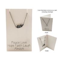 Heartfelt Jewellery Pendant with Envelope - Peace Love Hope