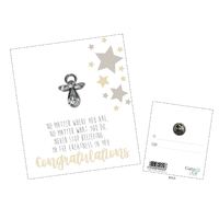 Lapel Pin Always With You Angels - Congratulations
