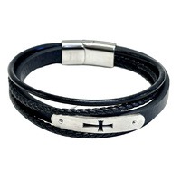 Bracelet Leather Cross