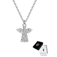 Gift of Faith Necklace with Diamonte Angel