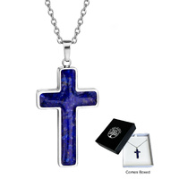 Gift of Faith Necklace with Lapis Cross