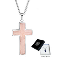 Gift of Faith Necklace with Quartz Rose Cross