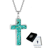 Gift of Faith Necklace with Turquoise Cross