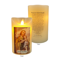 LED Wax Scented Candle - St Joseph