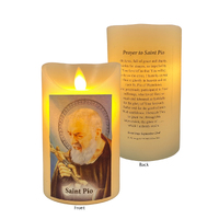 LED Wax Scented Candle - St Pio