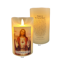 LED Wax Scented Candle - Sacred Heart of Jesus