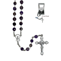 Rosary Sterling Silver w/Precious Stones - Amethyst