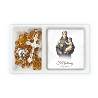 Rosary and Plaque Set - St Anthony