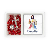 Rosary and Plaque Set - Divine Mercy