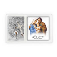 Rosary and Plaque Set - Holy Family