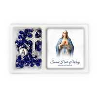 Rosary and Plaque Set - Sacred Heart of Mary