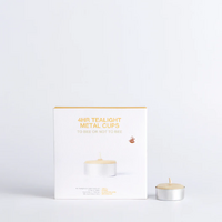 100% Beeswax Tealight Candles (Metal Cups) | 4 hour Burn Time